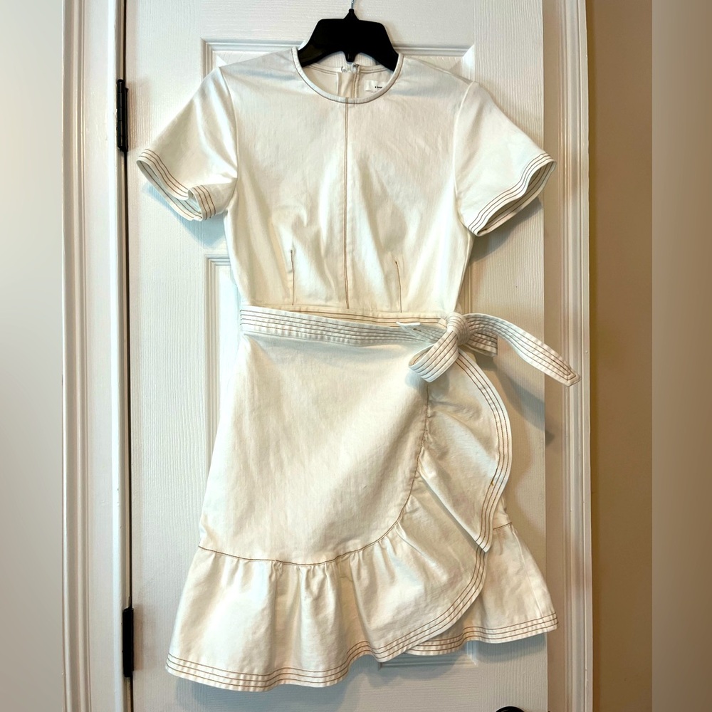 A loves A ivory denim wrap dress